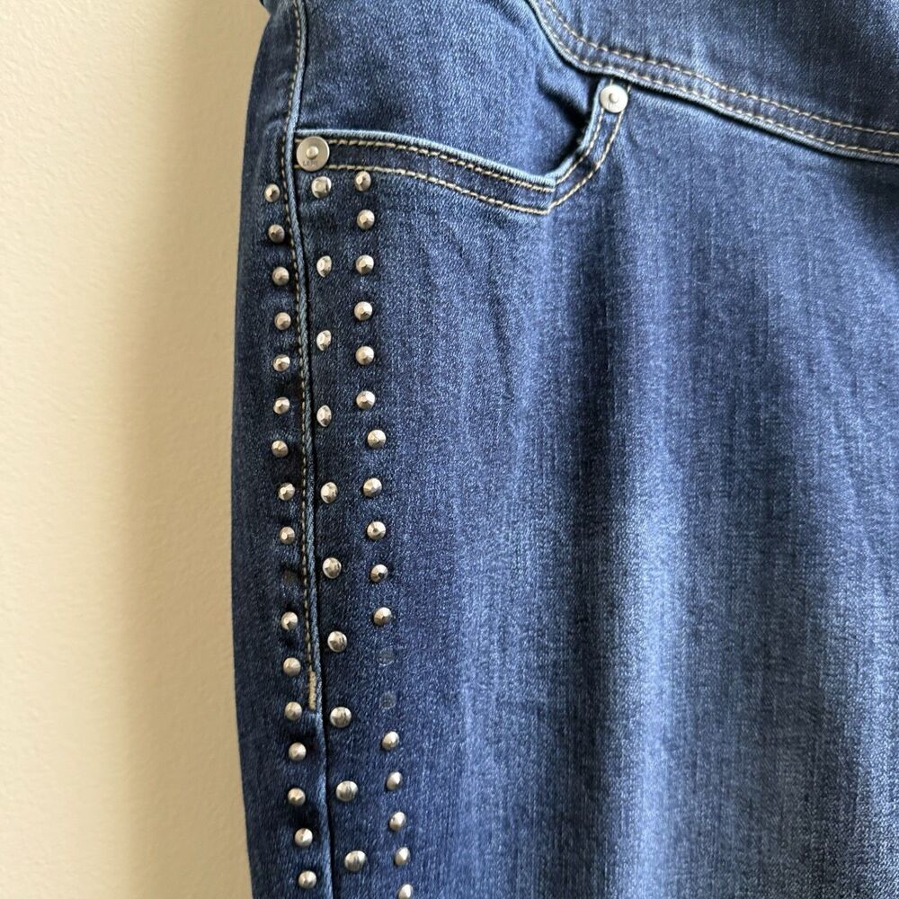 Lane Bryant Studded Tuxedo Side Stripe Signature Fit High Rise Jeggings Size 22 - Picture 3 of 6